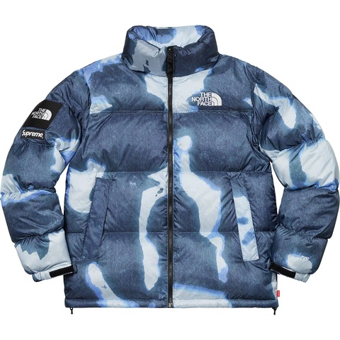 Supreme Supreme®/The North Face® Bleached Denim Print Nuptse Jacket - Indigo