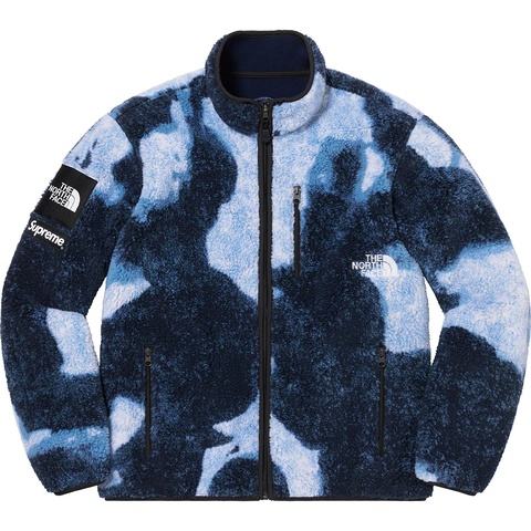 Supreme Supreme®/The North Face® Bleached Denim Print Fleece Jacket - Indigo
