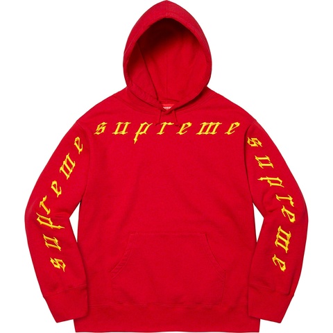 Supreme Raised Embroidery Hooded Sweatshirt - Red