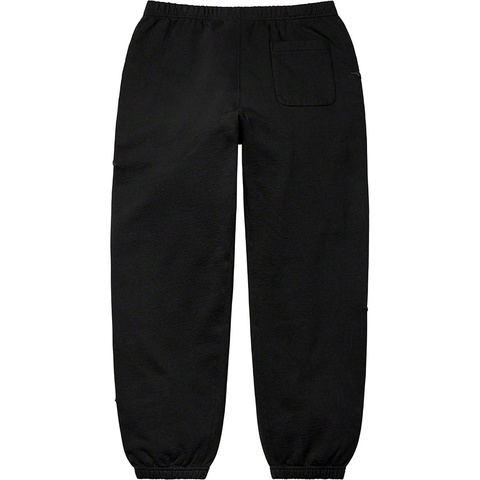 Supreme Raised Embroidery Sweatpant - Black