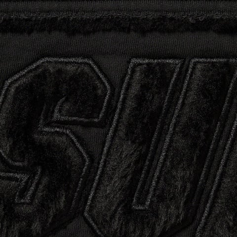Supreme Faux Shearling Hooded Jacket - Black