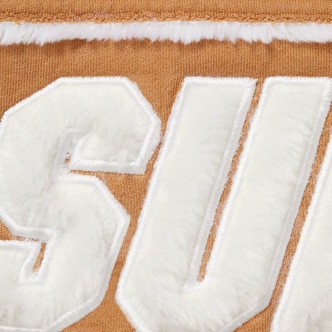 Supreme Faux Shearling Hooded Jacket - Tan