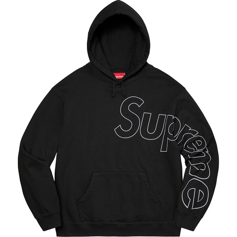Supreme Reflective Hooded Sweatshirt - Black