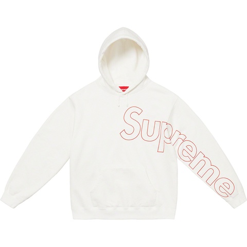 Supreme Reflective Hooded Sweatshirt - White