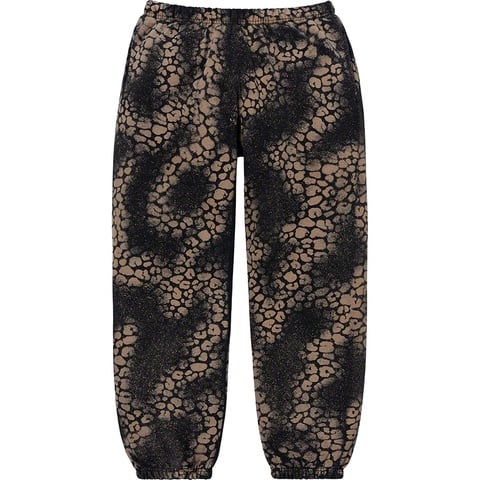 Supreme Bleached Leopard Sweatpant - Black