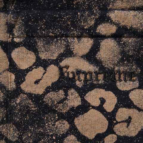 Supreme Bleached Leopard Sweatpant - Black