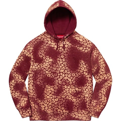 Bleached Leopard Hooded Sweatshirt - Supreme Bleached Leopard Hooded Sweatshirt - Supreme