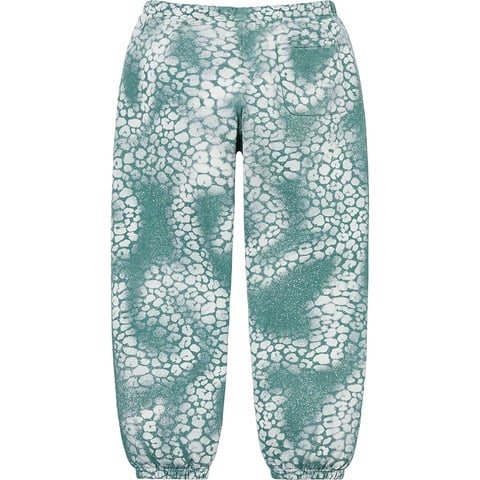 Supreme Bleached Leopard Sweatpant - Dusty Teal