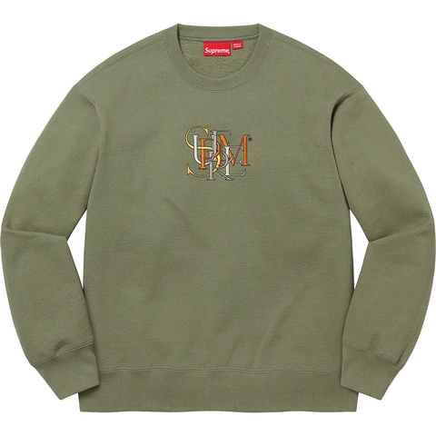 Supreme Overlap Crewneck - Light Olive
