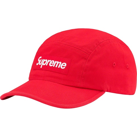 Supreme Washed Chino Twill Camp Cap - Red