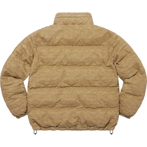 Supreme Fat Tip Jacquard Denim Puffer Jacket - Olive