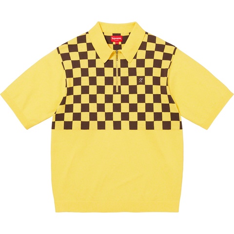 Checkerboard Zip Polo - spring/summer 2022 - Supreme