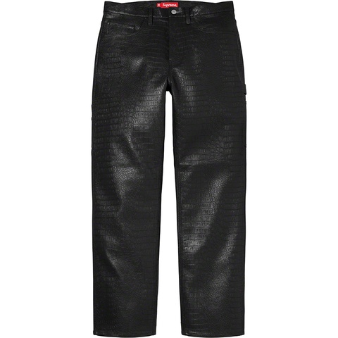 Supreme Faux Croc Painter Pant - Black