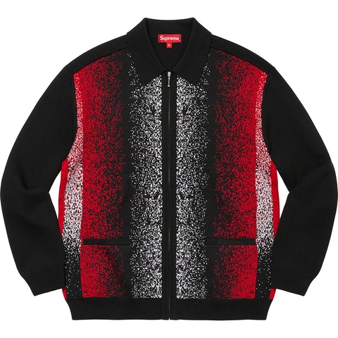 Gradient Stripe Zip Up Cardigan - Supreme
