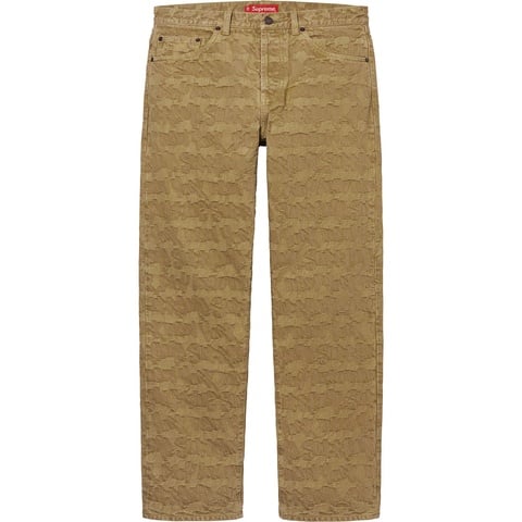 Supreme Fat Tip Jacquard Regular Jean - Olive