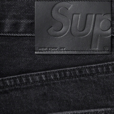 Supreme Stone Washed Black Slim Jean - Washed Black