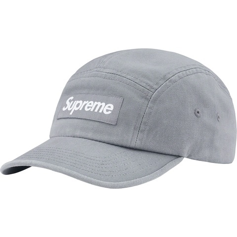 Supreme Washed Chino Twill Camp Cap - Grey