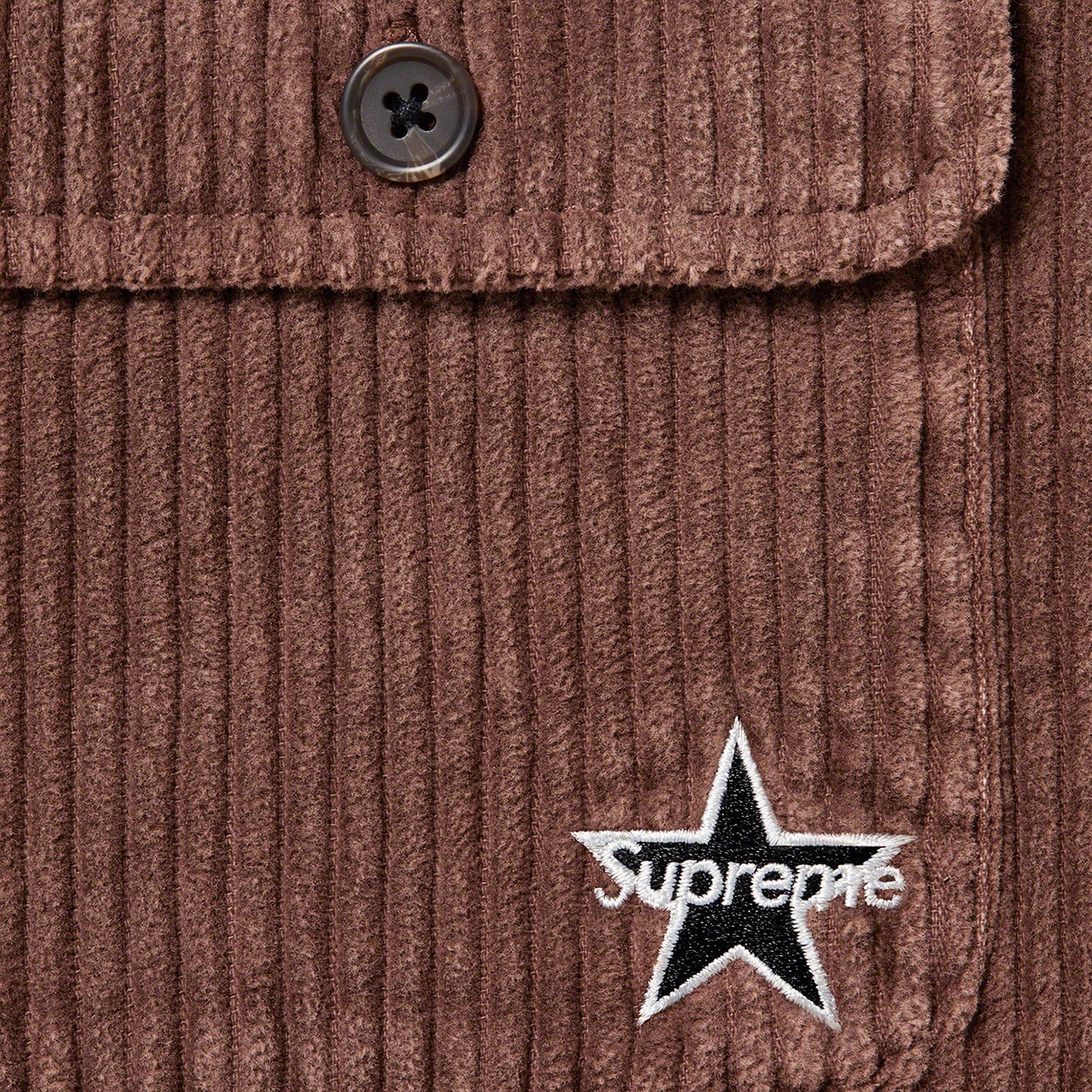 Supreme Corduroy Shirt (SS22) - Brown - $138