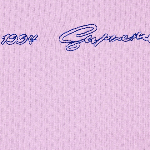 Supreme Script Stripe Hooded Sweatshirt - Pale Purple