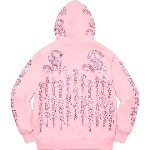 Rhinestone Zip Up Hooded Sweatshirt - Supreme Rhinestone Zip Up Hooded Sweatshirt - Supreme