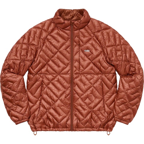 Supreme Spellout Quilted Lightweight Down Jacket - Rust