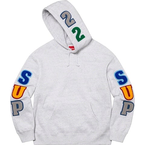 Supreme Supreme Team Chenille Hooded Sweatshirt - Ash Grey