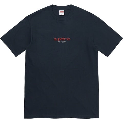 Supreme Classic Logo Tee - Navy