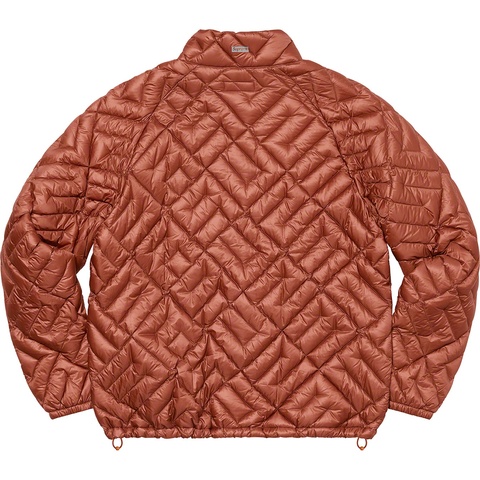 Supreme Spellout Quilted Lightweight Down Jacket - Rust