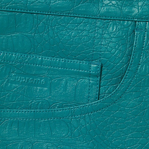 Supreme Faux Croc Painter Pant - Teal