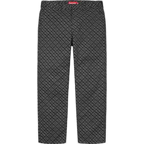 Supreme Work Pant - Black Monogram