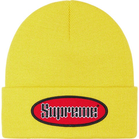 Supreme Oval Patch Beanie - Yellow