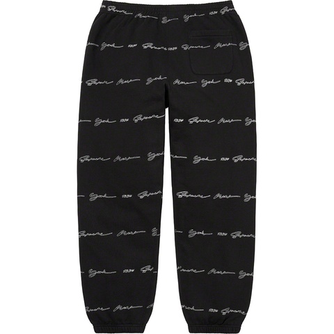 Supreme Script Stripe Sweatpant - Black
