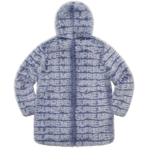 Supreme Faux Fur Hooded Coat - Purple
