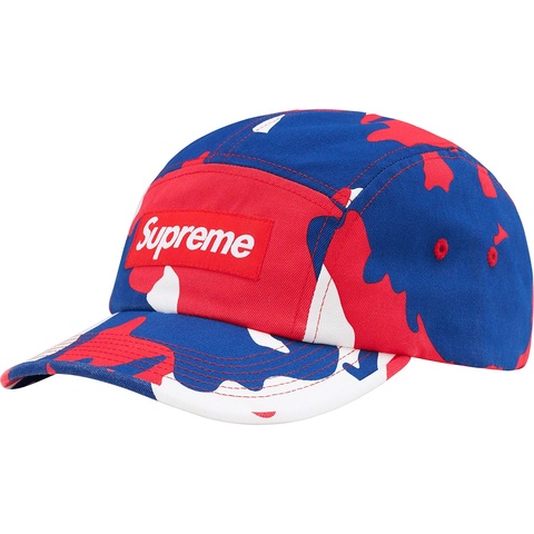 Supreme Washed Chino Twill Camp Cap - Red Camo