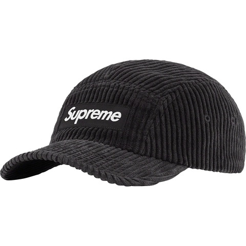 Supreme Corduroy Camp Cap - Black
