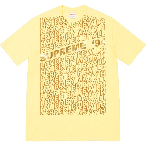 Supreme Respected Tee - Pale Yellow