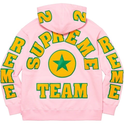 Supreme Supreme Team Chenille Hooded Sweatshirt - Light Pink