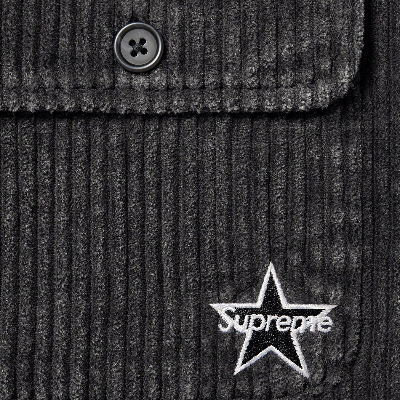Supreme Corduroy Shirt (SS22) - Black - $138