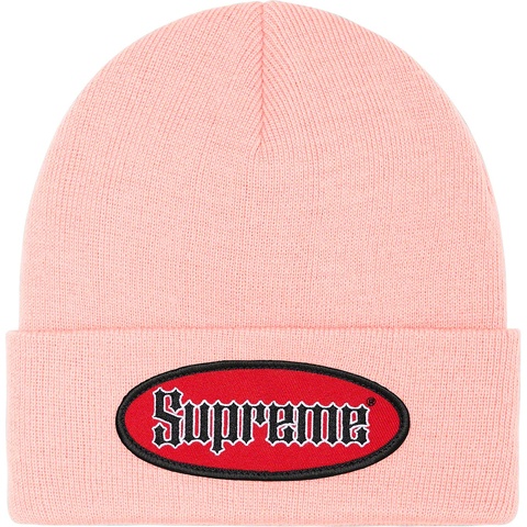 Supreme Oval Patch Beanie - Pink