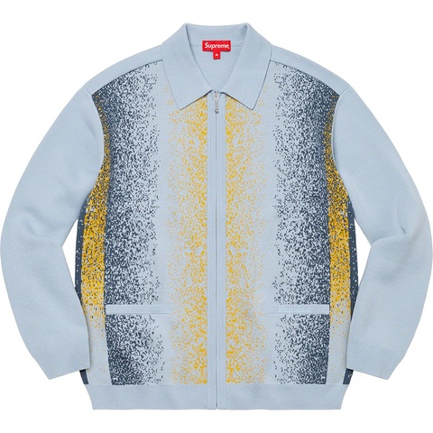 Gradient Stripe Zip Up Cardigan - Supreme
