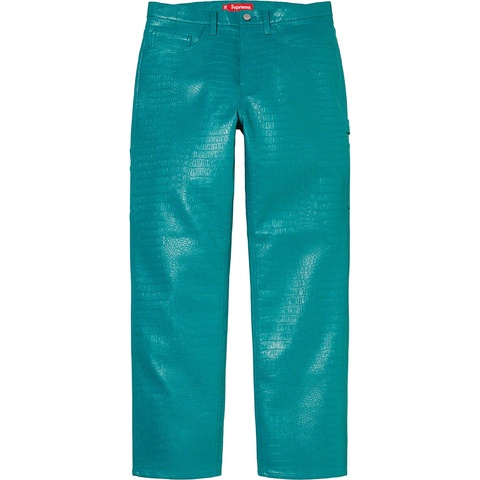 Supreme Faux Croc Painter Pant - Teal