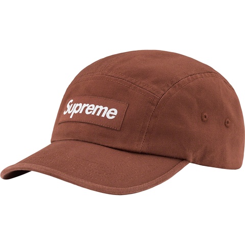 Supreme Washed Chino Twill Camp Cap - Brown