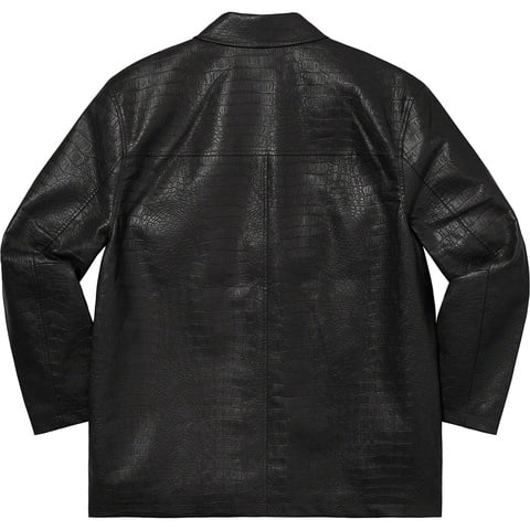 Supreme Faux Croc Car Coat S ブラック Faux Croc Car Coat - spring/summer 2022 - Supreme