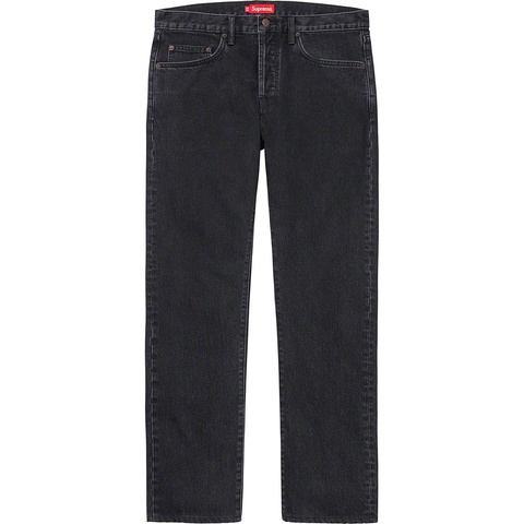 Supreme Stone Washed Black Slim Jean - Washed Black