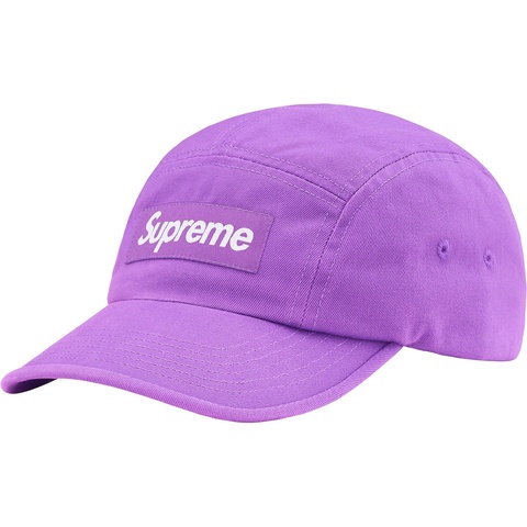 Supreme Washed Chino Twill Camp Cap - Light Purple