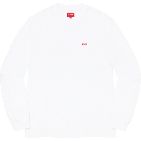 Supreme Small Box L/S Tee - White