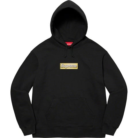 Supreme Bling Box Logo Hooded Sweatshirt - Black
