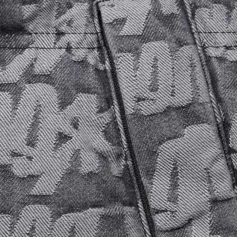 Supreme Fat Tip Jacquard Denim Puffer Jacket - Black
