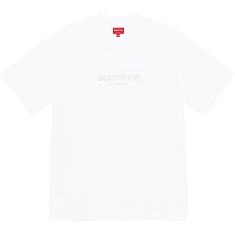 Supreme Beaded Logo S/S Top - White