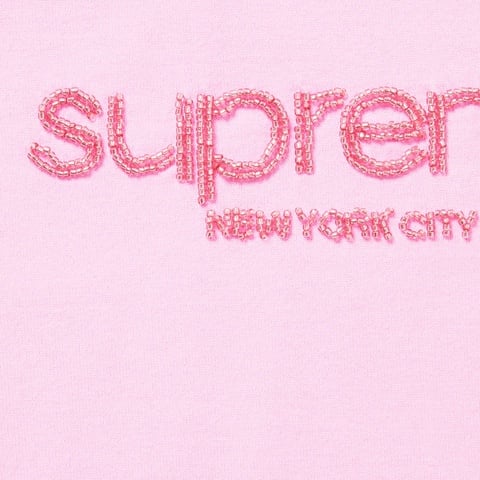 Supreme Beaded Logo S/S Top - Pink